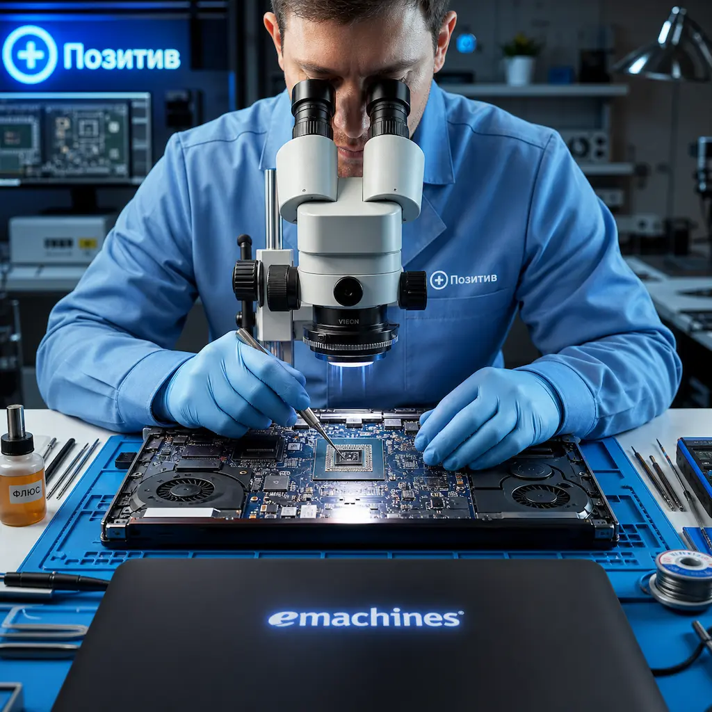 Замена видеокарты ноутбука Emachines во Фрязино