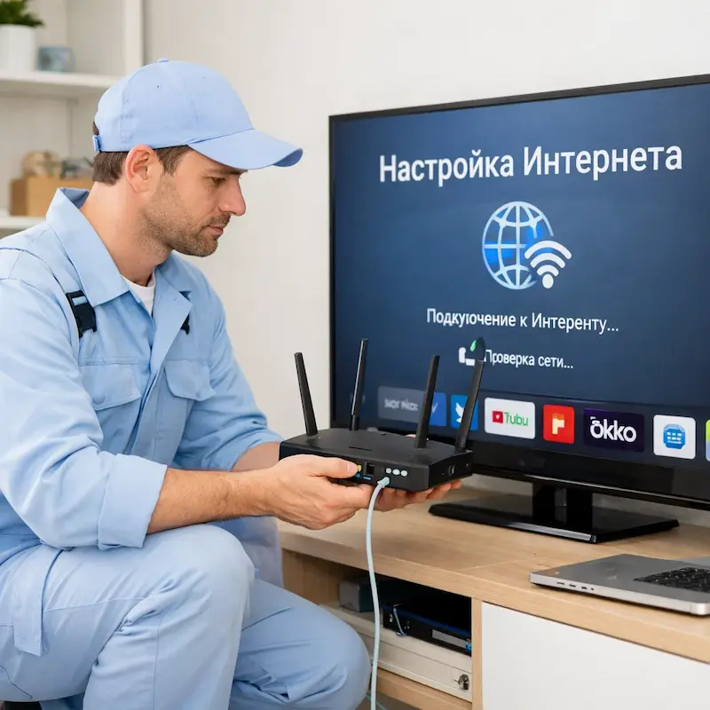 Настройка интернета на телевизоре во Фрязино