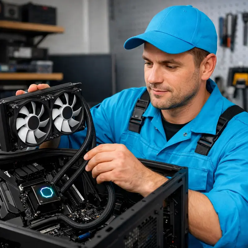 Установка водяного охлаждения на компьютер во Фрязино